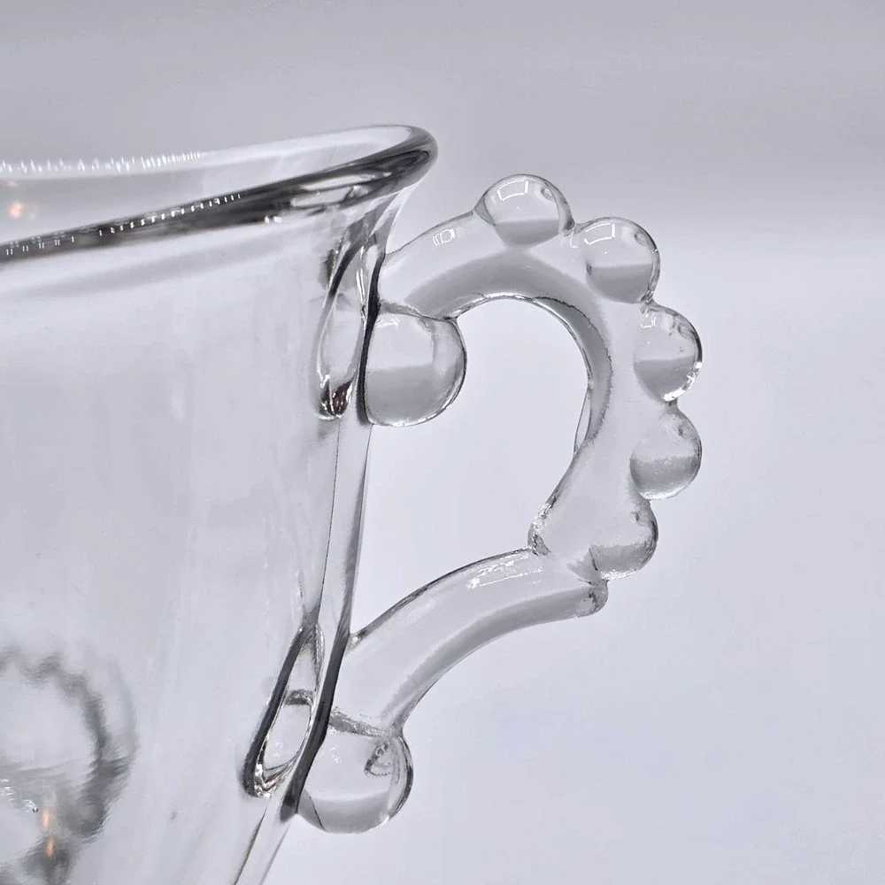 Vintage Imperial Glass Candlewick Creamer Sugar Bowl and Underplate Set 3pc